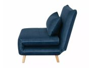 Křeslo rozkládací modré SPIKE VELVET
