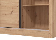 Skříň šatní se zrcadlem dub artisan NAVARA 245 2K OG