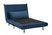 Křeslo rozkládací modré SPIKE VELVET