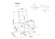 Křeslo relaxační elektrické cappuccino FENIX RAVEN