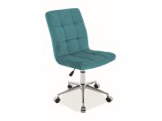 Židle kancelářská tm. modrá  Q-020 VELVET