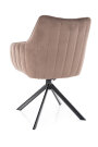 Křeslo jídelní cappuccino AZALIA VELVET