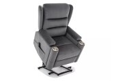 Křeslo relaxační šedé MINOS VELVET