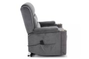 Křeslo relaxační šedé MINOS VELVET