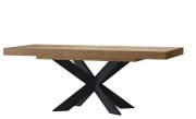 Stůl rozkládací dub rustikal olejovaný/černá COZY 39
