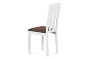 Židle jídelní bílá/hnědá BC-2602 WT