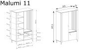 Skříň předsíňová černá MM-11 MALUMI