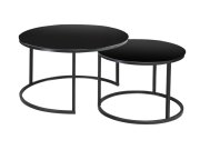 Konferenční stolek šedá mat mramor/černá mat ATLANTA A