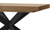 Stůl rozkládací dub rustikal olejovaný/černá COZY 39