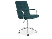 Židle kancelářská žlutá Q-022 VELVET
