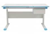 Rostoucí psací stůl bílá/modrá FUXO