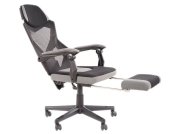 Židle kancelářská s rozkladem šedá Q-939