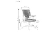 Židle kancelářská šedá/růžová Q-320