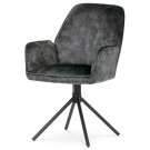 Židle jídelní a konferenční stříbrná/černá HC-511 SIL4