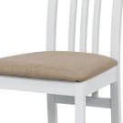 Židle jídelní bílá/krém BC-2482 WT