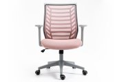 Židle kancelářská šedá/růžová Q-320