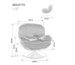 Křeslo otočné světle béžové BRIGITTE