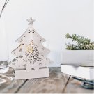 Stromeček vánoční kovový bílý LED 1V218