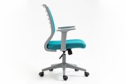 Židle kancelářská šedá/modrá Q-320