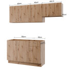 Kuchyňská sestava dub artisan LAMA 180 cm