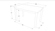 Stůl jídelní dub lancelot/bílá 100x60 ADAM