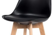 Židle barová černá/masiv buk CTB-801 BK