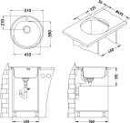 Dřez Form 30 DEK hl.185 sítkový odtok 3 1/2