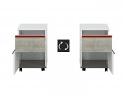 Kontejner k pracovnímu stolu bílá/antracit/beton TRAFFIC 10