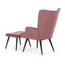 Křeslo s podnožkou růžová AK-303 PINK2