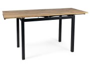 Stůl jídelní rozkládací dub artisan/černá GD-017