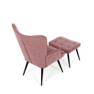 Křeslo s podnožkou růžová AK-303 PINK2