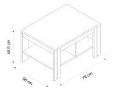 Konferenční stolek dub artisan/šedá VEGA