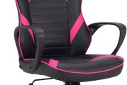 Židle kancelářská černá/růžová KA-Y207 PINK