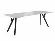 Jídelní stůl černá/bílá matná 90/240x90x76 MERLIN