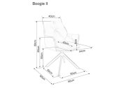 Jídelni židle černá/bežová Bluvel 28 BOGGIE II VELVET