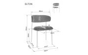 Židle jídelní béžová/kašmír ELTON BREGO