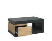 Konferenční stolek dub artisan/bílá alpská LUCI TMAVÁ T01