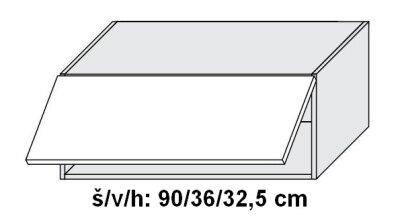 Horní skříňka SILVER+ DUB ARTISAN 90 cm