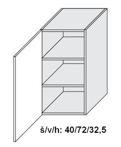 Horní skříňka TREVISO PEMBROKE levá 40 cm