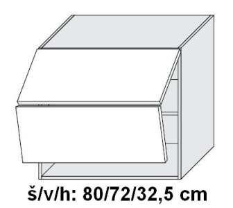 Horní skříňka MALMO ARES BÍLÝ 80 cm                                                                                                                                                                     