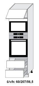 Dolní skříňka vysoká SILVER+ DUB SONOMA 60 cm