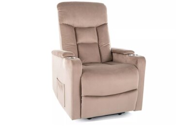 Křeslo relaxační béžové IKAR VELVET