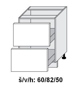 Dolní skříňka se zásuvkami QUANTUM MINT 60 cm