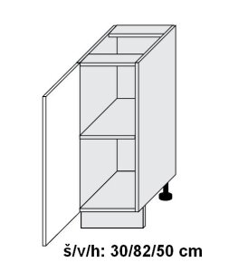 kuchyňská skříňka dolní OPTIMUM BÍLÁ D1D/30 - bílá alpská                                                                                                                                            