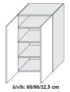 Horní skříňka TREVISO DUB HALIFAX 60 cm