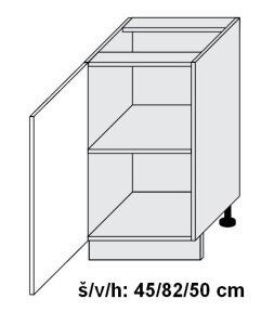 Dolní skříňka pravá TREVISO  PEMBROKE 45 cm