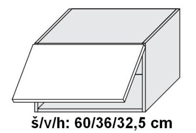 Horní skříňka ESSEN WHITE AKRYL LESK 60 cm