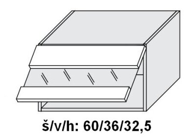 Horní skříňka ESSEN GREY AKRYL LESK 60 cm