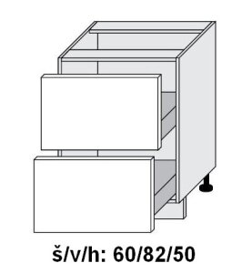 Dolní skříňka se zásuvkami QUANTUM BÍLÁ MAT 60 cm