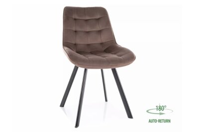 Židle jídelní otočná cappuccino MONTI VELVET